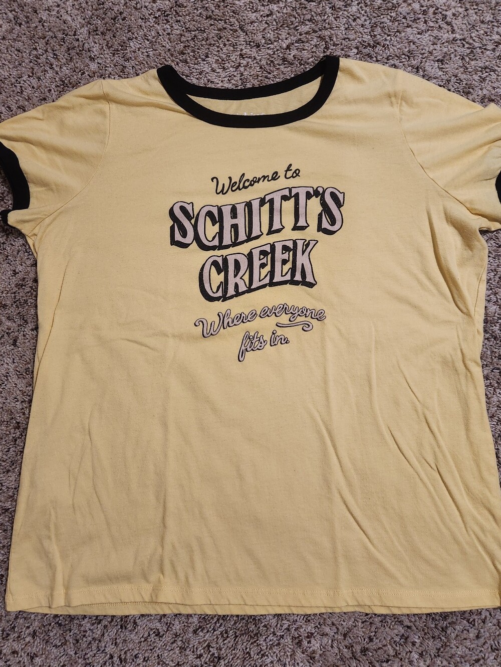Schitt's Creek Yellow Ringer Tee